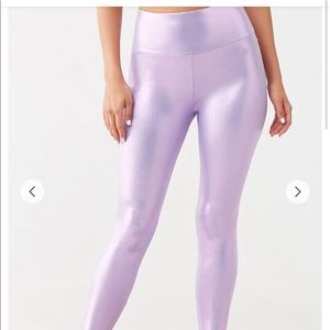 Purple Metallic Leggings